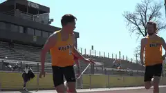Valpo relay baton pass