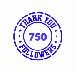Thank You 750 Followers Stamp
