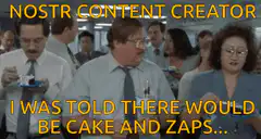 Nostr Content Creator Cake and Zaps
