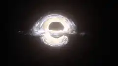 Glowing black hole animation