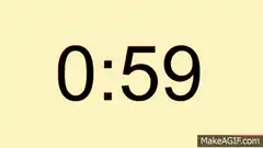 Countdown timer from 0:59 to 0:00