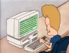 Bobby Hill typing fast on computer