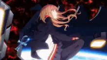 Zero Two floating in space