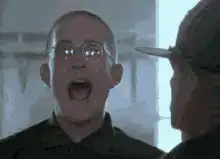 Drill Sergeant and Recruit Screaming