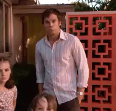 Michael C. Hall shrugging