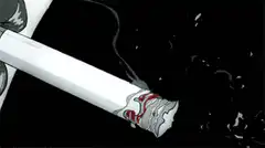 woman smoking cigarette