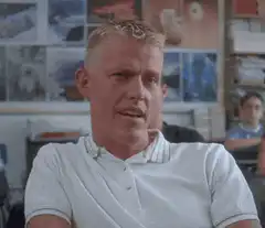 Dutch Van Der Linde smirking