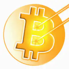 Bitcoin coin transforms into Happy New Year text
