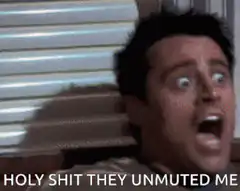 Holy Shit They Unmuted Me