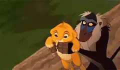 Rafiki presents Simba on Pride Rock
