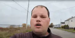 Man screaming on street