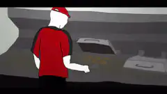 McDonald's worker crying over burnt burgers