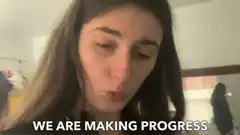 Woman saying we are making progress