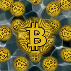 Spinning Bitcoin Coins