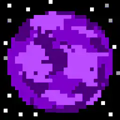 pixel art purple planet