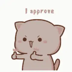 Cat giving thumbs up then spinning coin