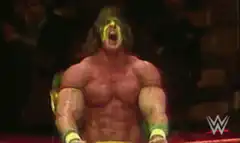 Macho Man Randy Savage screaming