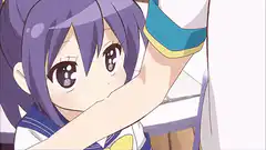 Anime girl biting arm