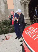 Donald Trump and J.D. Vance dancing