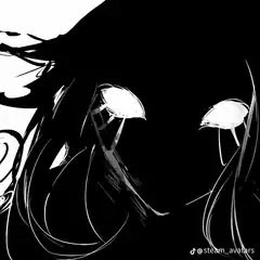 anime girl with glowing eyes