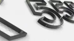3D HEX 5555 text animation