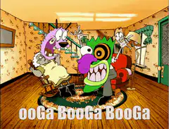 Ooga Booga monsters in living room
