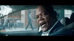 Samuel L. Jackson driving and reacting