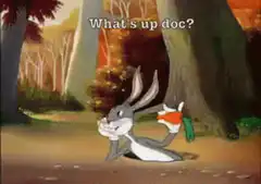 Bugs Bunny eating a carrot