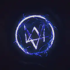 Alan Walker logo with lightning effects