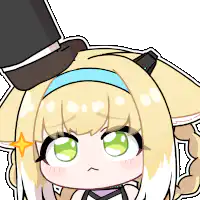 Chibi anime girl with star sparkles