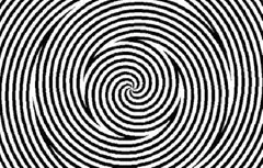 black and white hypnotic spiral