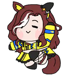 chibi horse girl waving