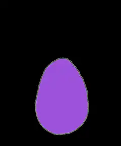 purple egg cracking with lightning