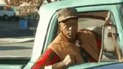 Morgan Freeman in a truck
