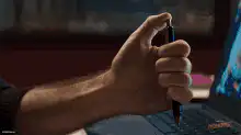 Hand clicking pen click sound