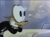 Donald Duck eyes pop out