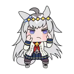 Chibi horse girl blushing and pouting