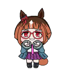 Chibi horse girl with glasses