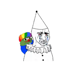 Rainbow Fart Clown Hugging Crying Clown