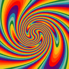 Rainbow spiral hypnotic animation