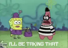 SpongeBob and Patrick take the purse