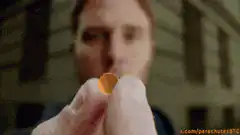Man Swallows Orange Pill X-Ray