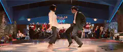 John Travolta and Olivia Newton-John dancing