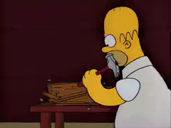 Homer Simpson builds a crib