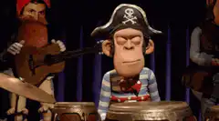 Bored Pirate Monkey Drummer
