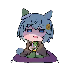 Chibi character holding a candle