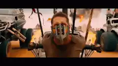Bane riding a motorcycle in Mad Max Fury Road