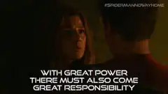 Aunt May with great power text