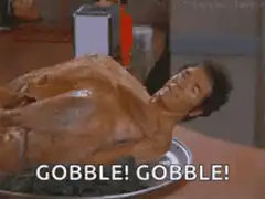 Gobbling Turkey Man