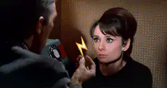 Audrey Hepburn lightning bolt match
